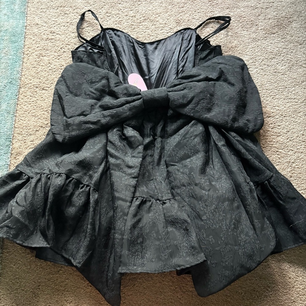 Sugar Thrillz Black Bow Bustier Dress - Picture 2 of 5